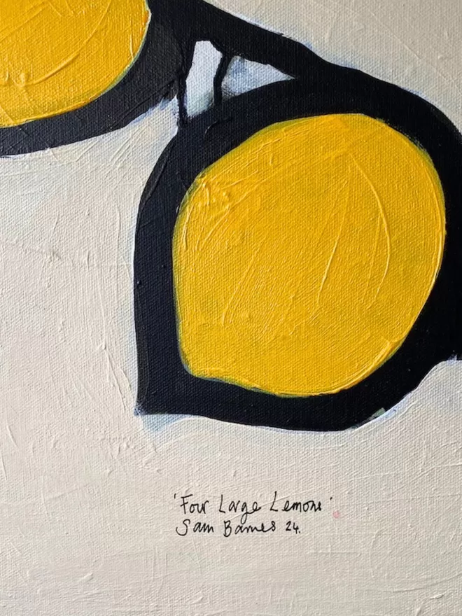 Four large lemons by Samantha Barnes
