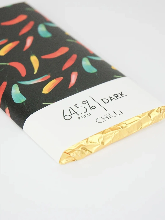 Chilli Dark Chocolate Bar - 64.5% Peruvian
