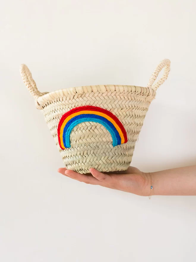 Small Rainbow Basket