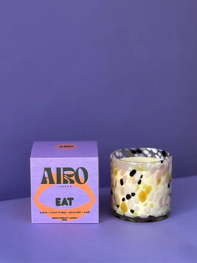 AIRO aromatherapy EAT candle in white glass