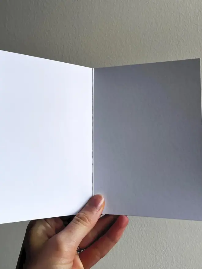 to my wonderful wife illustrated christmas card. christmas card open to show blank inside.