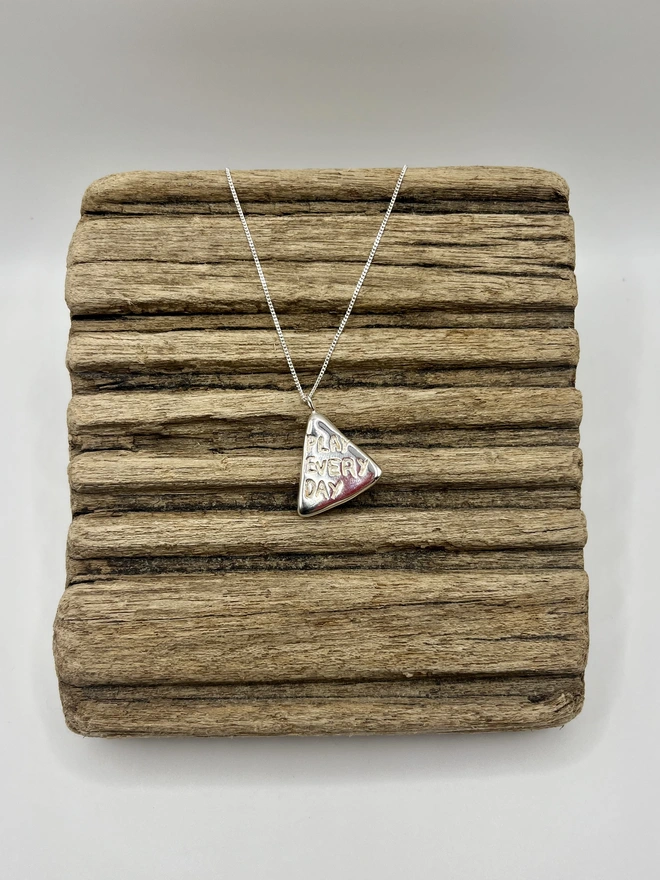 play every day pennant flag pendant necklace