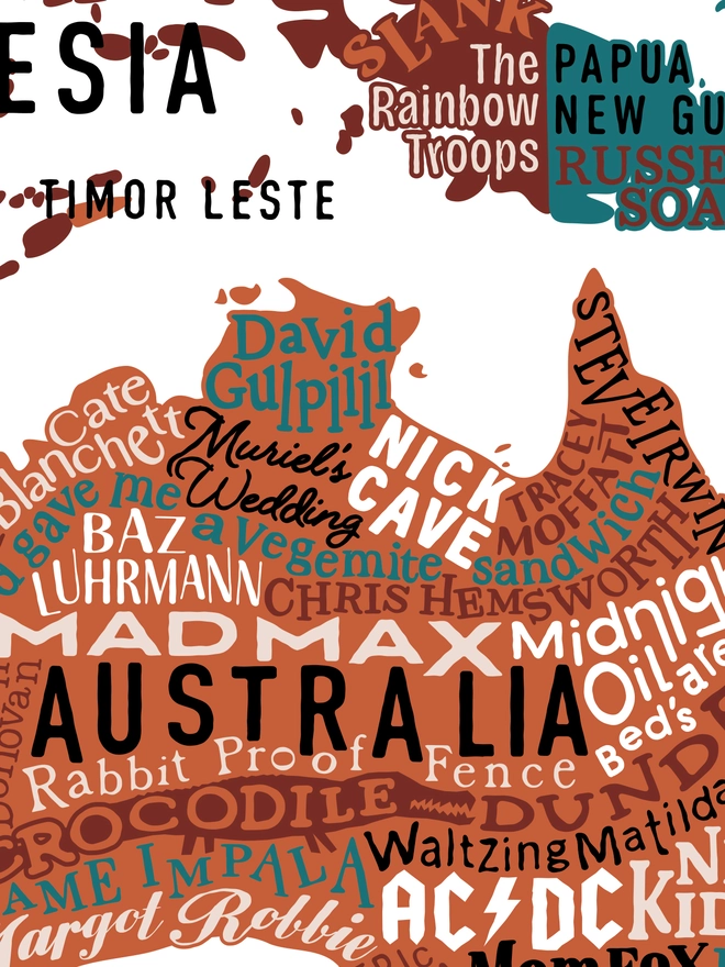 Culture Map Detail: Australia and Indonesia