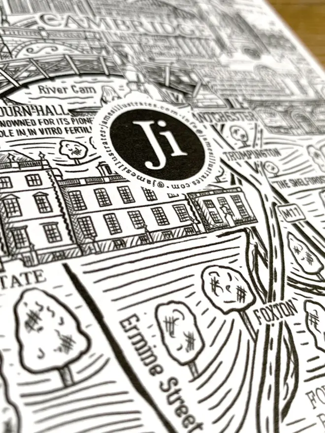 Cambridgeshire greetings card