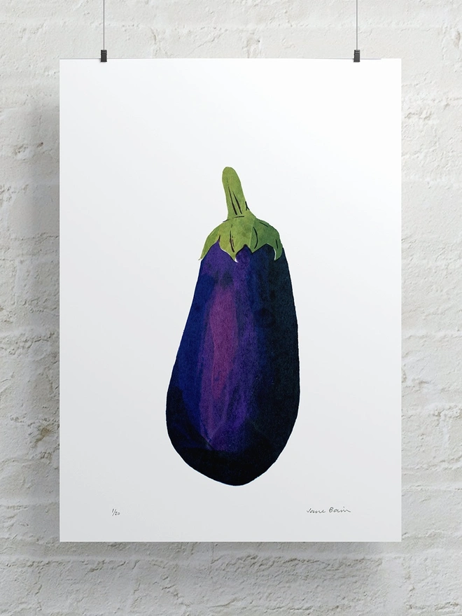 Aubergine Screenprint