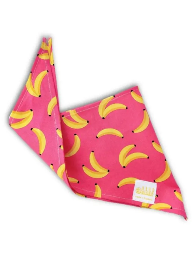 Pop Banana Cotton Dog Bandana 