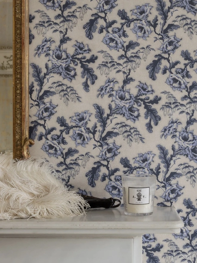 Secret Garden Serene Blue Wallpaper