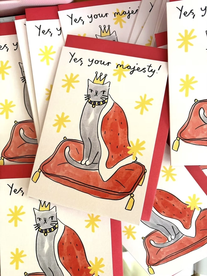 'Yes Your Majesty' Cat Card