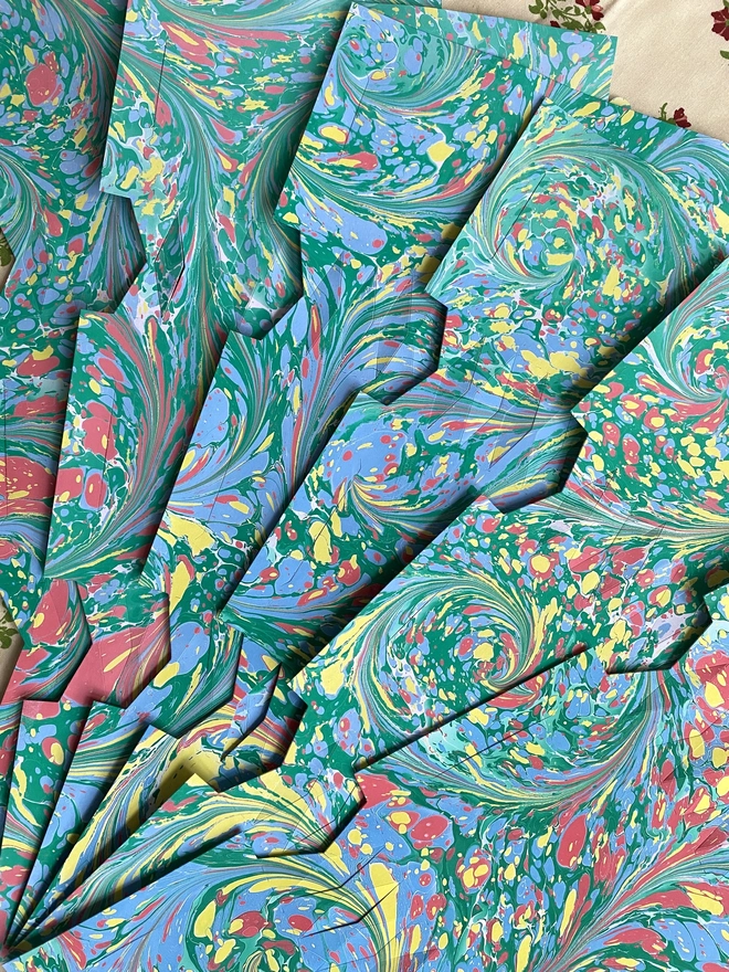 Hand-marbled Easter or Birthday crackers 