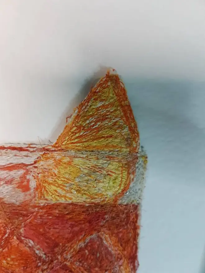 Negroni Cocktail Embroidery Wall Art