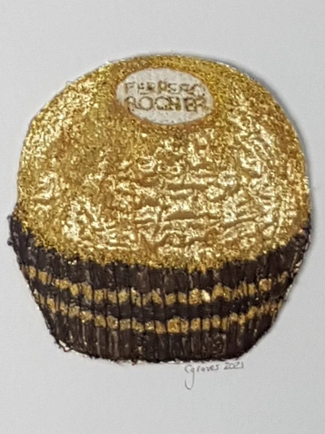 Ferrero Rocher Embroidery Wall Art