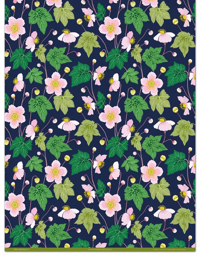 brie harrison japanese anemone gift wrap
