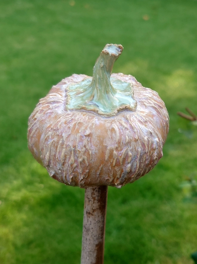 Pumpkin cane topper home decor