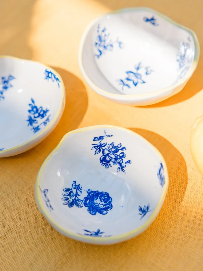 Small Floral Ceramic Bowls