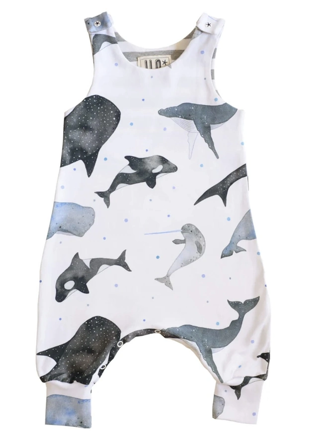 Whales Organic Romper