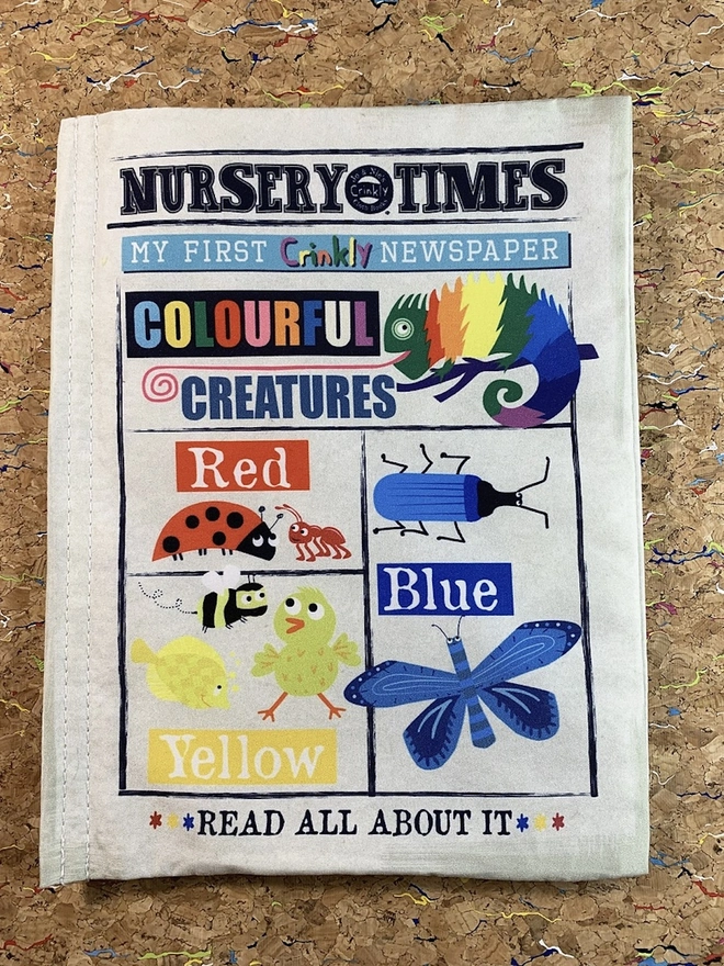 Colourful Creatures Crinkly Newspaper. 