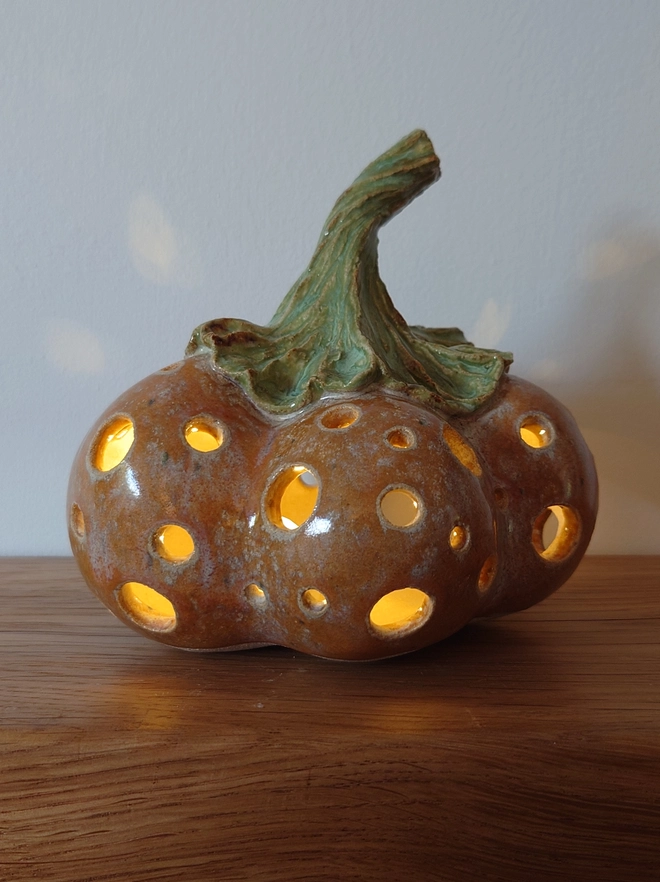 Pumpkin Tea Light Candle Lantern