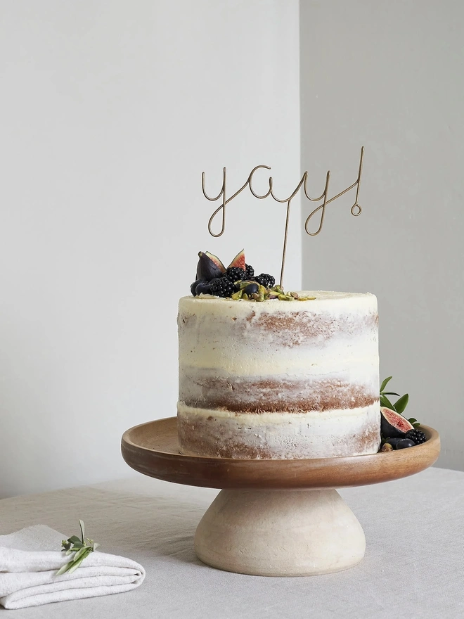 'Yay!' Wire Cake Topper