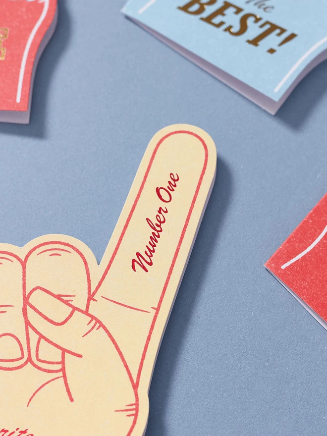 butter-yellow-foam-finger-greeting-card-with-hot-foil-favourite-person-close-up-2