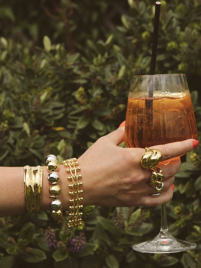 Loel Gold Deco Chain Bracelet