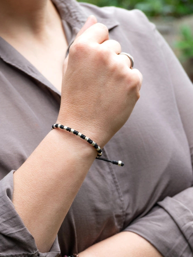 black silver bracelet for women