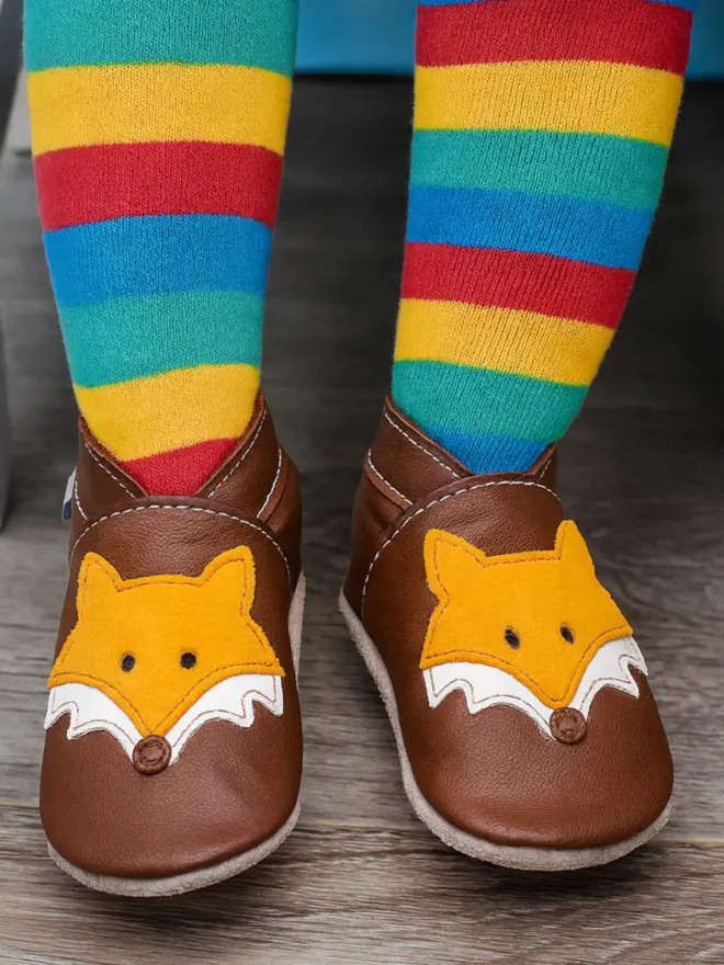brown fox baby shoes