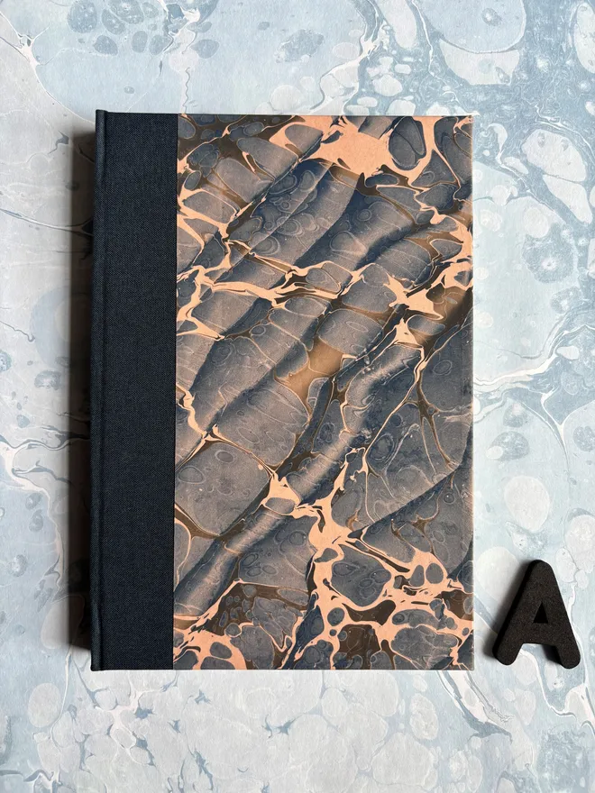 Hand-Marbled A5 Plain Journal A
