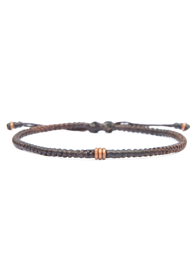 vegan cord copper bracelet