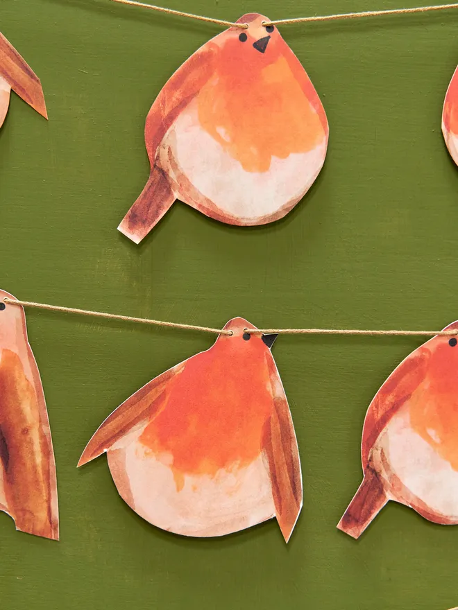 Robin Christmas bunting
