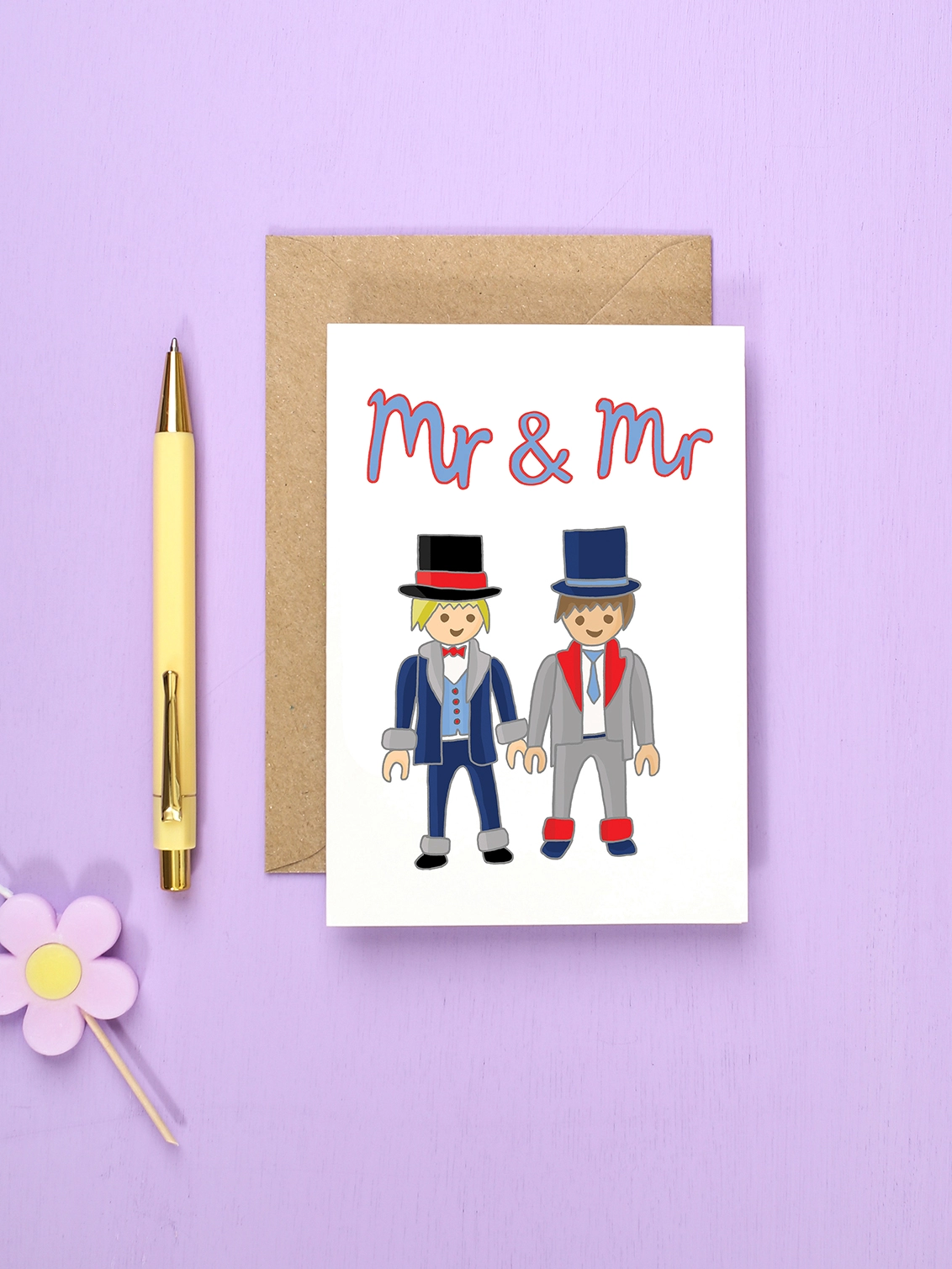 Mr and Mr Wedding card