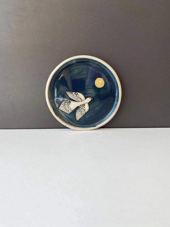 Handmade Ceramic Bird Trinket Dish