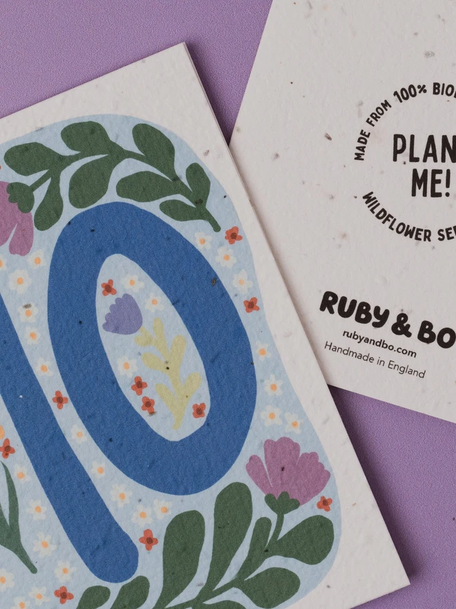 Plantable 10th Birthday Card