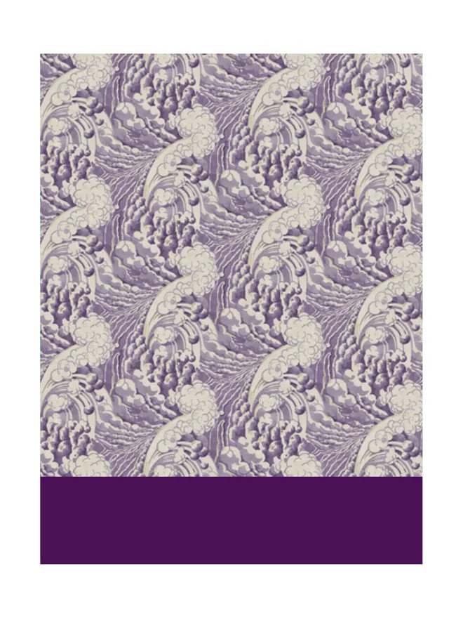 Purple wave velvet fabric with purple legs