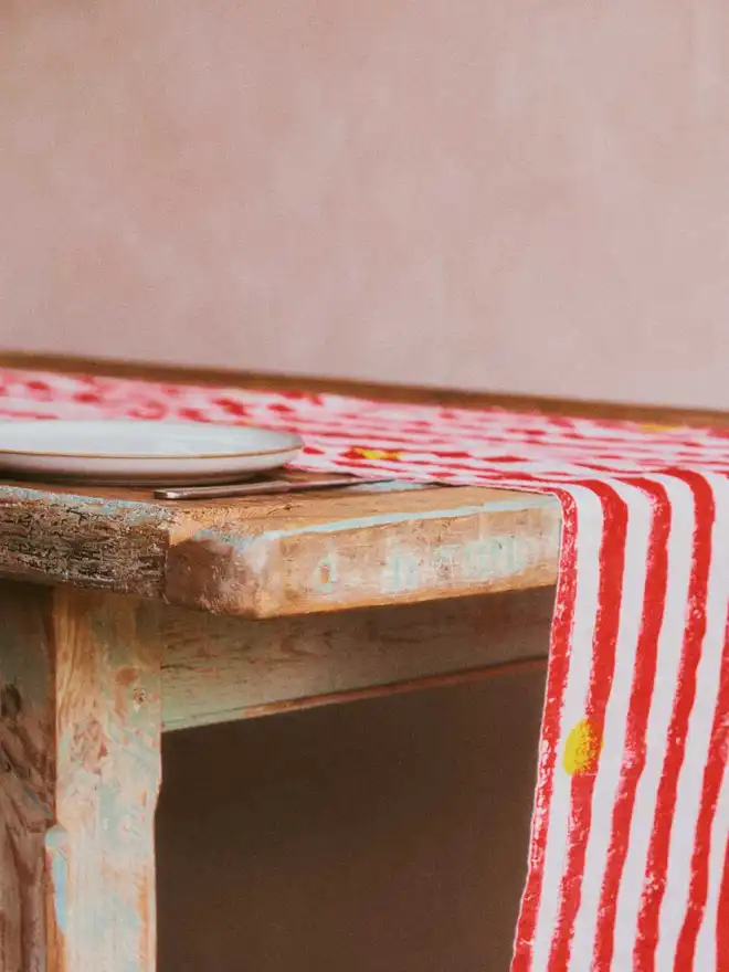 Red Stripe Table Runner