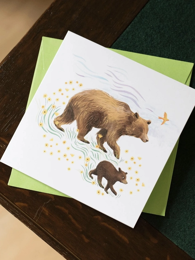 Personalised Wandering Bears Greetings Card