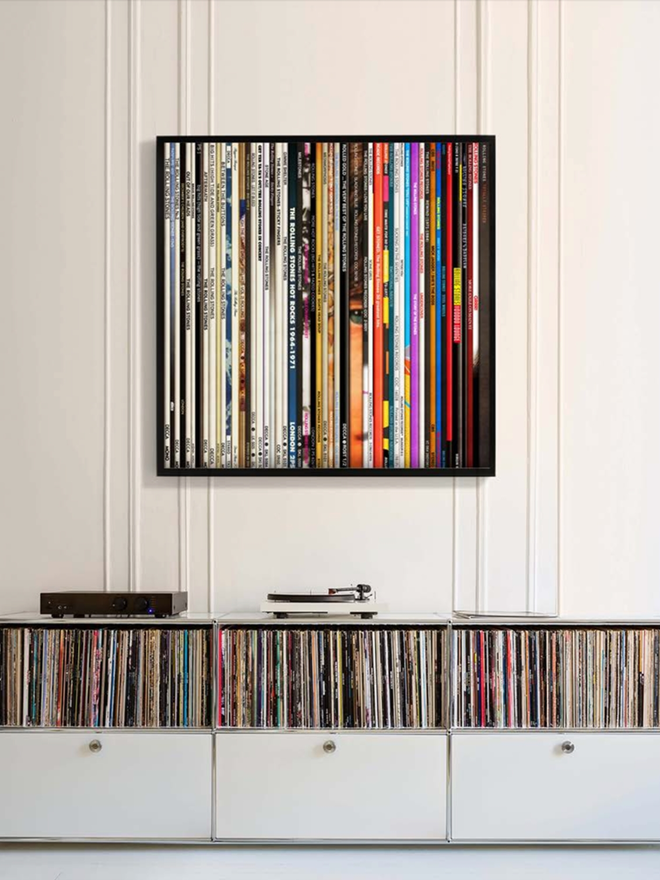 rolling stones vinyl spines artwork
