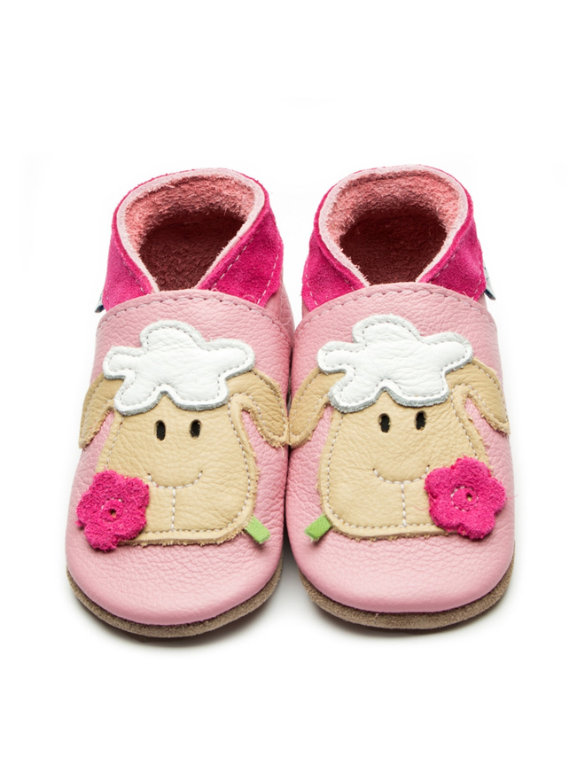 pink sheep baby shoes