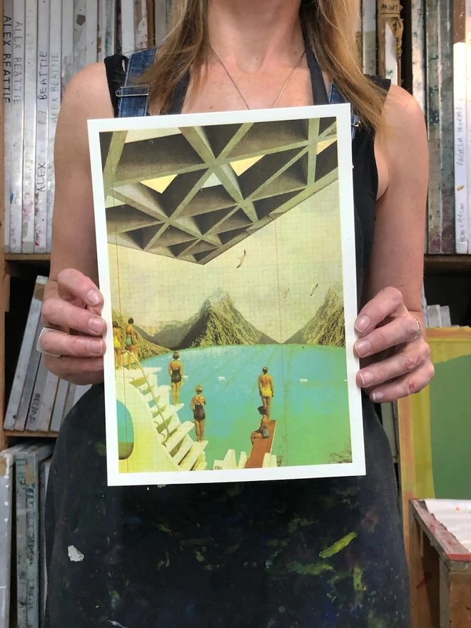 Utopian Swim A4 Screenprint