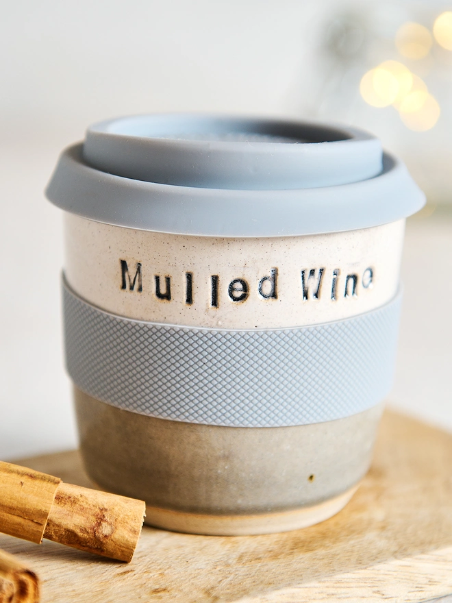 short ceramic travel mug mulled wine