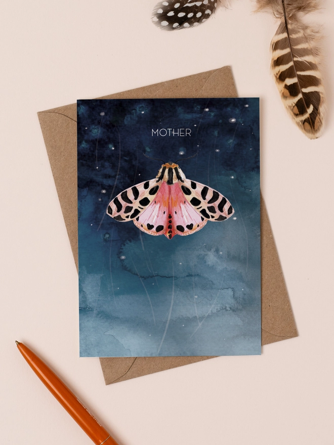 Moth Mother's Day card