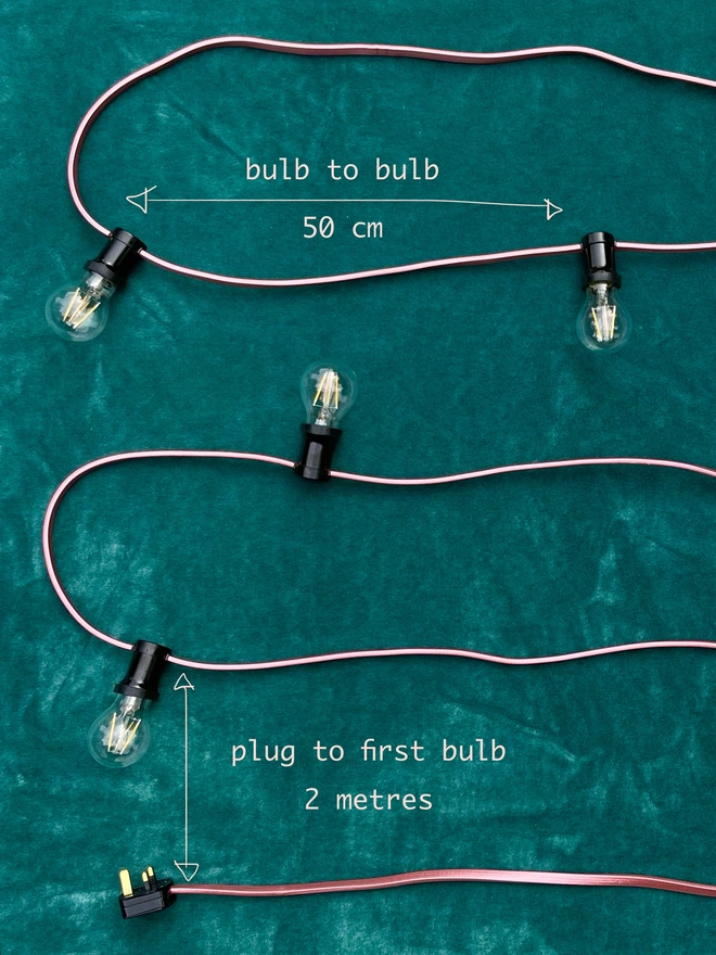 measuring Lola's illuminations festoons