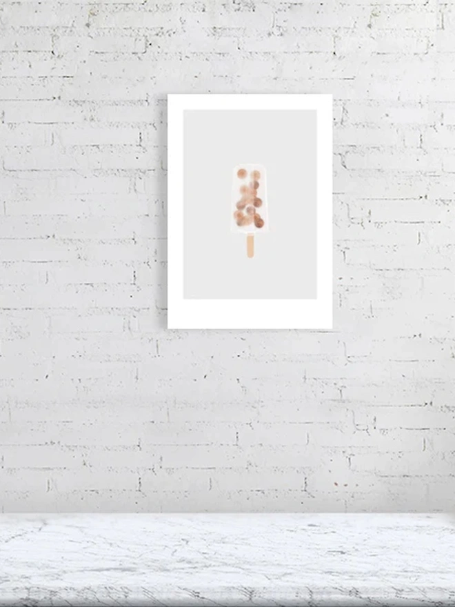 One Pence Coin Ice Lolly Giclée Print