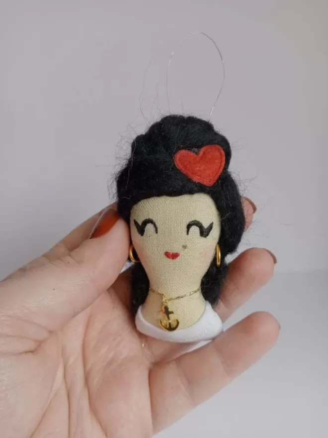 Amy Winehouse Christmas hanging decoration