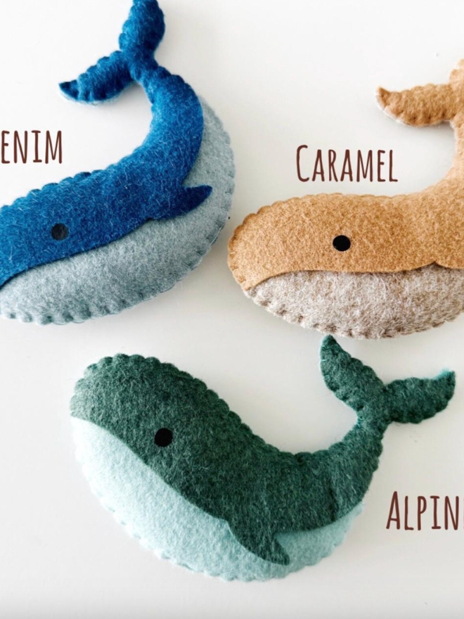 Under the Sea Garland. Whales highlighting the colours available.