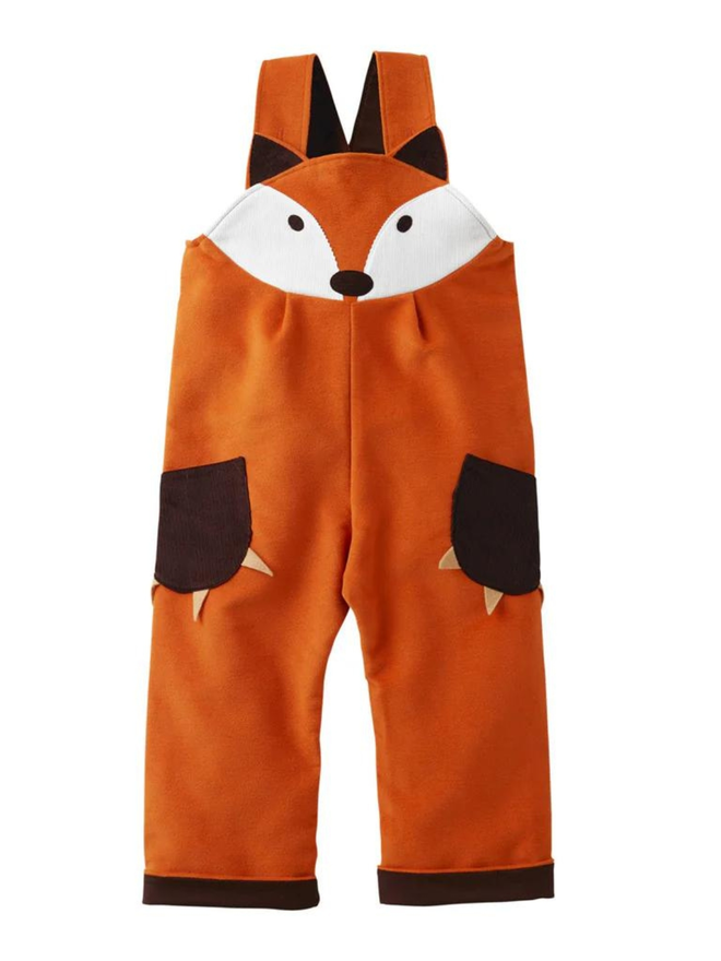 kids' fox dungarees front