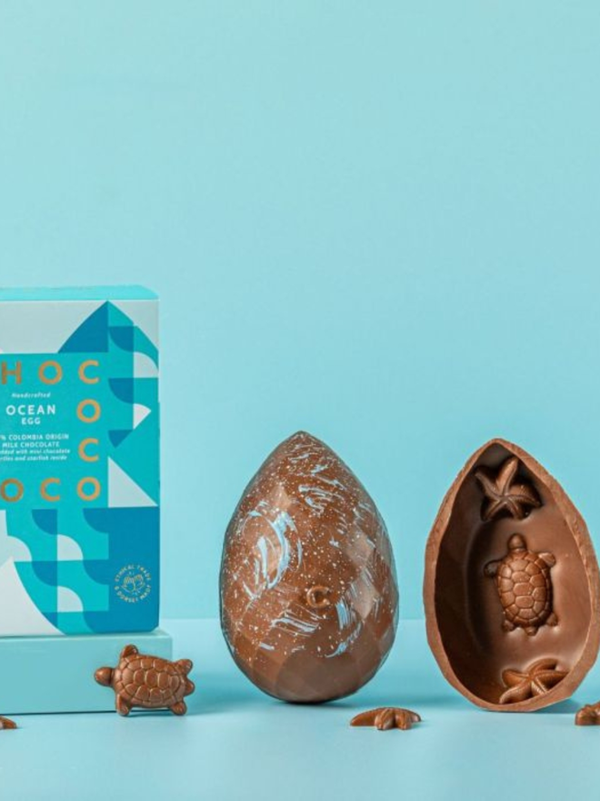 chocolate ocean turtle easter egg