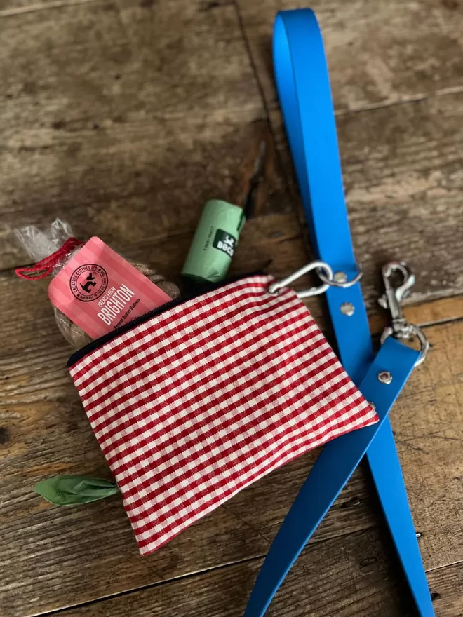 Red Gingham Treats Pouch
