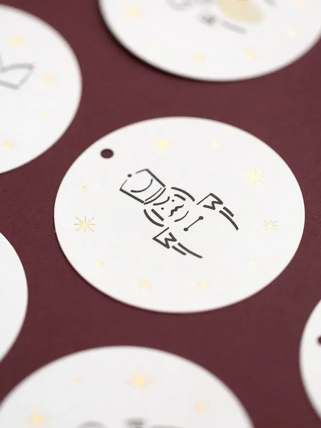 mini christmas gift tag making kit