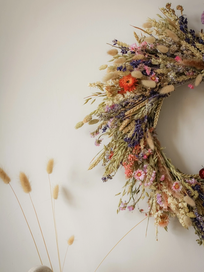 'Herdwick' Everlasting Dried Wreath