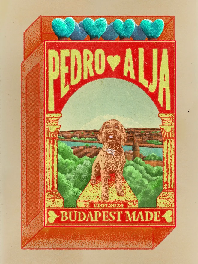 Pedro and Alja - a perfect gift for your friends and family, a thoughtful way of showing your love this personalised matchbox design will delight everyone.